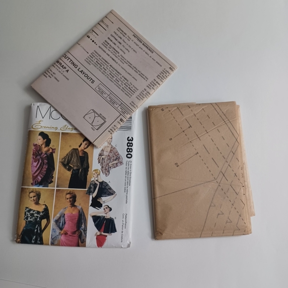 McCalls Evening Elegance Wrap Sewing Pattern All Sizes #3880 -80s -Uncut Vintage - Picture 2 of 5